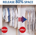Hanging Vacuum Storage Bags, Space Saver Vacuum Seal Bag for Cloth, 6 Combo - Image 2