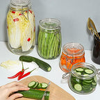 ComSaf Round Small Glass Pantry Jars with Airtight Lids 17 oz 6 Pack - Image 4