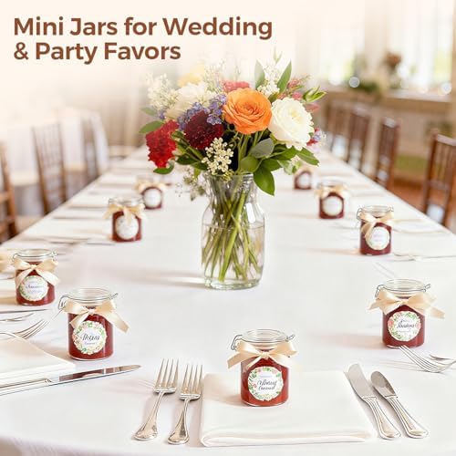 ComSaf Small Mason Glass Jars with Airtight Lids 8 oz 6 Pack Pantry - Image 5