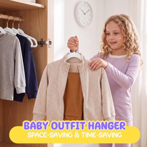 Flottian 50 Pack Kids Velvet Hangers 14",Kids Hangers-360 Swivel Gold Hook - Image 7