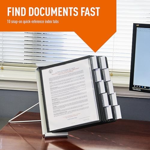 Durable Desktop Reference System 10 Double-Sided Panel, Black, Letter Size - Image 4
