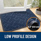 OLANLY Front Door Mat Outside 47x23, All-Season Absorbent Rubber Doormat - Image 4
