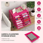 COSTWAY 12-Drawer Rolling Storage Cart, Utility Storage Organizer Cart - Image 7