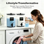 Glass Laundry Detergent Dispenser,1 Gallon Large Liquid Soap-2, Black - Image 6