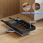 Mustorn 2 Pack Pull Out Cabinet Organizer with 8 Dividers,21.8" Deep Slide Out Drawers for Cabinets Adhesive Pull Out Drawers Heavy Duty Pull Out Shelves for Kitchen, Cupboard, Pantry, Bathroom-Black - Image 6