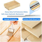 WelFurGeer Soft Close Pull Out Cabinet Organizer, 17" W x 22" D Heavy-Duty Plywood Pull-Out Cabinet Drawer, Cabinets Roll Out Drawers, Durable Pullout Drawers for Home & Kitchen Organization - Image 5