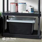 Life Story 18 Pack Heavy Duty Stackable Storage Bin, 55 Qt, Black/Gray - Image 5
