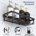 Liuoud 10 Pack Shower Caddy for Inside shower, Black Bathroom Storage Decor - Image 5