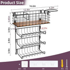 3-Tier Wall Mounted Hair Tool Organizer, Matte Black - Image 2