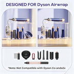 Acrylic Holder and Organizer Compatible with Airwrap of Dyson and Airwrap Attachments, Airwrap Storage Holder Stand, Countertop Airwrap Hair Styler Organizer Compatible with Airwrap Accessories - Image 3