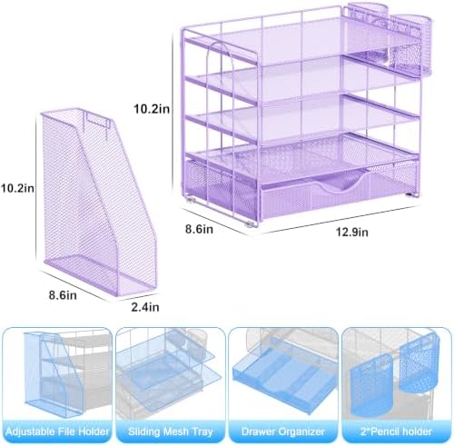 gianotter 5-Tier Desk Organizer with Drawers and File Holders - Image 5