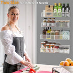 DTUQYX Magnetic Spice Rack for Refrigerator, 4 Pack 100% Metal Strong Magnet Fridge Shelves, Space Saving Spice Organizer, No Drilling Moveable Home Kitchen Laundry Room Storage Organization, White - Image 6