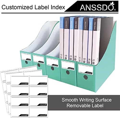ANSSDO 24 Pack Teal Cardboard Magazine File Holder Storage Organizer - Image 4