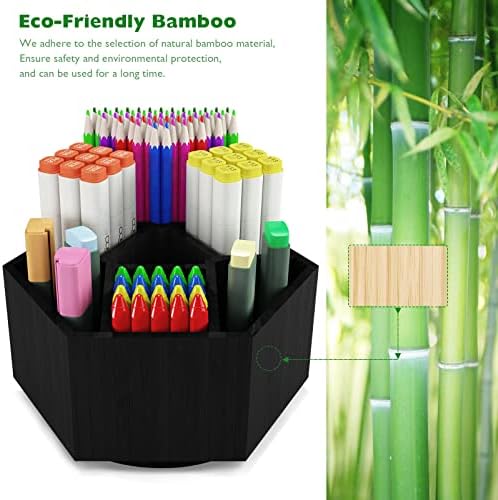 Colored Pen Pencil Holder Organizer for Desk with 7 Compartments - Image 5