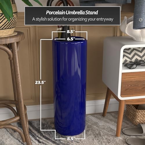 Red Lantern 24" Navy Blue Umbrella Stand - Image 4