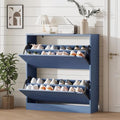 Xixini Shoe Storage Cabinet for Entryway with 2 Flip Drawers, Wood Freestanding Hidden Shoe Storage, Narrow Slim Sturdy Shoe Organizer for Front Door Entrance, Living Room, Hallway, Bedroom, Blue by Xixini
