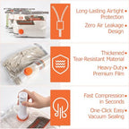 40 Pack Vacuum Storage Bags with Rechargeable Electric Air Pump - Image 5