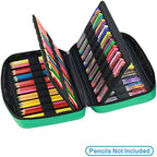 YOUSHARES 166 Slots Colored Pencil Case, 110 Slots Gel Pens fo Coloring Case Organizer, Handy Multilayer Color Pencil Holder for Glitter Gel Pens, Refills, Colored Pencils for Adults & Artist (Green) - Image 3