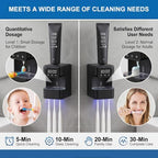 Wall-Mounted Automatic Toothpaste Dispenser, Toothbrush Cleaner with Sensor-Activated Design, Toothbrush Holder with Removable Slots & Smart Display, Toothpaste Dispenser for Kids & Adult (Black2.0) - Image 5