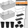 INCLY 30PCS Peg Board Organizer Accessories Kit with Bins, Cups & Baskets by INCLY