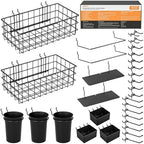 INCLY 30PCS Peg Board Organizer Accessories Kit with Bins, Cups & Baskets by INCLY