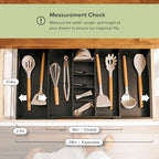 KitchenEdge Utensil & Junk Drawer Organizer, 16-28 in, Black Bamboo - Image 4