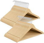 SONGMICS Wooden Hangers, 50 Pack, Basic Wood Clothes Hangers, Space Saving by SONGMICSbySONGMICSHOME