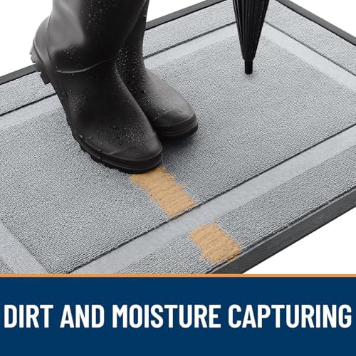 OLANLY Front Door Mat Outside 71x47, All-Season Heavy-Duty Rubber Doormat - Image 4