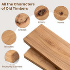 Floating Shelves for Wall, 48"Wx8"D Rustic Solid Elm Wood Floating Shelves Wall Mounted, Round Edge Wall Shelves with Invisible Bracket for Living Room Bathroom Bedroom Kitchen, Set of 1, Natural - Image 4