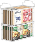 Freezer Organizer Bins, 2 Pack Big Baskets for 5/ 7 Cu.FT Deep Freezer by MSERCUOR