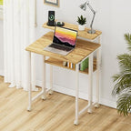 GreenForest Folding Desk with Adjustable Monitor Stand, 24.8 in Small Desk - Image 2