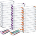 Crtiin 12 Pack Clear Pencil Box Stackable Case, White, Orange, Purple by Crtiin