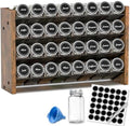 Spice Rack Organizer with 32 Glass Jars, for Cabinet Wall Mount Countertop by NESAPTO