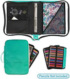 YOUSHARES 200 + 16 Slots Pencil Case & Extra Pencil Layer Holder - Bundle for Prismacolor Watercolor Pencils, Crayola Colored Pencils, Marco Pens and Cosmetic Brush (216 slots Green) - Image 2