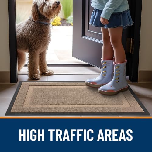 OLANLY Front Door Mat Outside 71x23, All-Season Heavy-Duty Rubber Doormat - Image 6