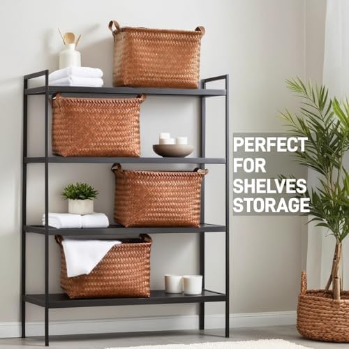 GIB Wicker Woven Storage Baskets for Organizing Blankets Laundry Shelves - Image 2