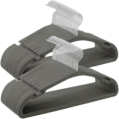 SONGMICS Velvet Hangers 50 Pack, Non-Slip Clothes Hangers, 17 x 8.3 Inches by SONGMICSbySONGMICSHOME