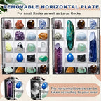 Cinnvoice Rock Display Case 20 Grids,Black Border,Square - Image 4
