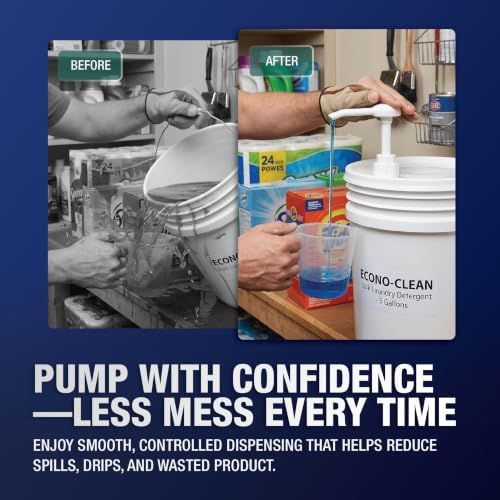 5 Gallon Pump Dispenser - Bucket, Jug & Bottle, Shampoo, Detergent, 12 Pack - Image 3