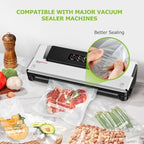 Bonsenkitchen Precut Vacuum Sealer Bags, 100 Gallon 11" x 16" Food Sealer - Image 5