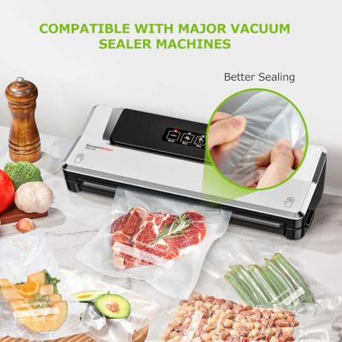Bonsenkitchen Precut Vacuum Sealer Bags, 100 Gallon 11" x 16" Food Sealer - Image 5