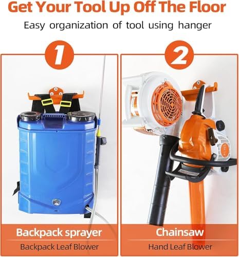 Backpack Blower Rack with Tube Hook,3 Pack Backpack Blower Wall Mount - Image 4
