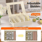 Silverware Storage Box, 5-Compartment Flatware Organizer, 2-Pack - Image 3