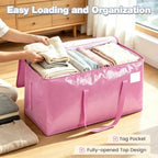 6 Pack Heavy Duty Waterproof Moving Bags, Foldable Totes - Image 3