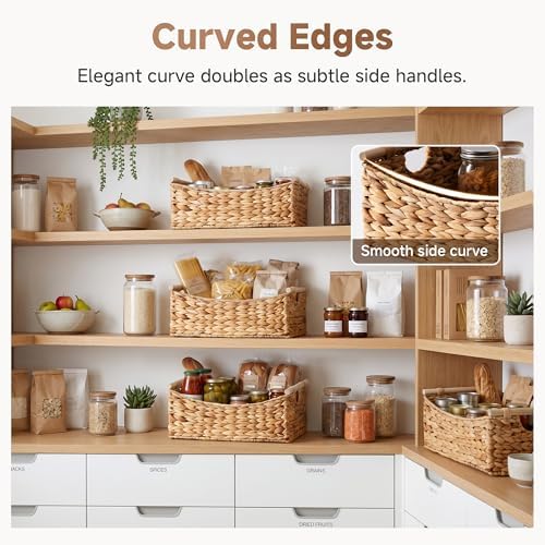StorageWorks Extra Large Wicker Baskets with Handles, Hyacinth Basket,1Pack - Image 2