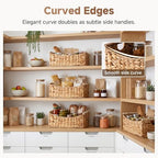 StorageWorks Extra Large Wicker Baskets with Handles, Hyacinth Basket,1Pack - Image 2