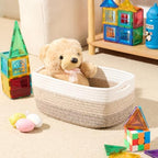 MiniArk Small Storage Baskets for Organizing | Closet Organizer Bins | Shelf Toy Basket | Woven Rope Baskets | Cube Decorative Box | Shallow Basket | 13x8.5x5.1” | 4 Packs Gradient Brown - Image 4