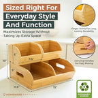 Potato and Onion Storage Bin, Stackable Bamboo Pantry Organizer and Storage - Image 5