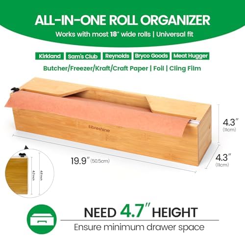 Libreshine 18-Inch Foil Dispenser with Slide Cutter & Butcher Paper Holder - Image 3