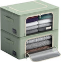 Sorbus Clothes Storage Bins, Clear Window & Handles (Medium, 2 Pack, Teal) by Sorbus